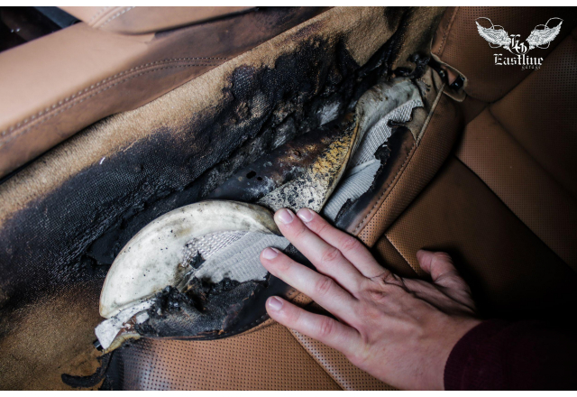 Устраняем последствия пожара в салоне Porsche Panamera