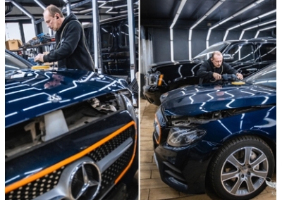 Mercedes-Benz E-coupe в детейлинг-студии тюнинг-ателье Eastline Garage