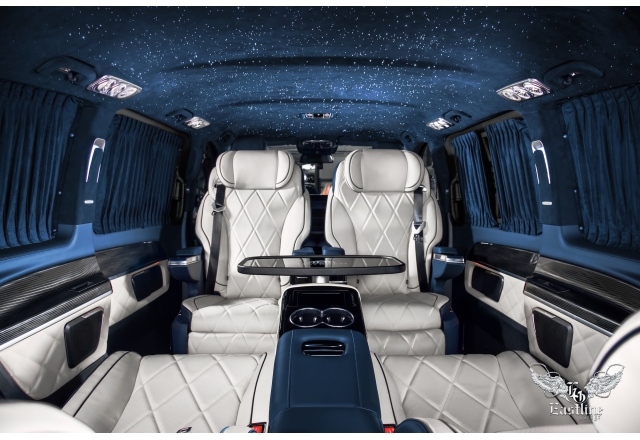 Мобильный офис на колесах Mercedes-Benz V-class. Установка комфортных сидений и звездное небо. Установка обвеса Maybach. 