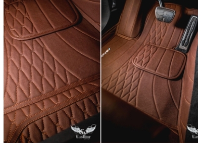 BMW X5M – пошив индивидуального комплекта ковров в цвет салона автомобиля