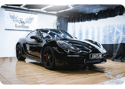 Porsche Cayman – полировка кузова автомобиля в тюнинг-ателье Eastline Garage 