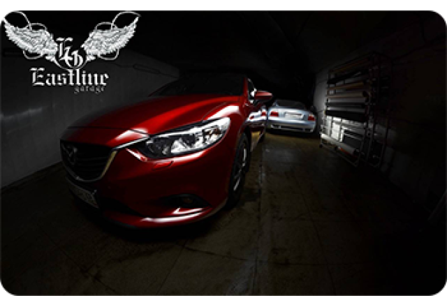 Mazda 6  - комплексная перетяжка салона автомобиля. Полная шумо и виброизоляция кузова. Пошив индивидуального комплекта ковров из немецкой экокожи.