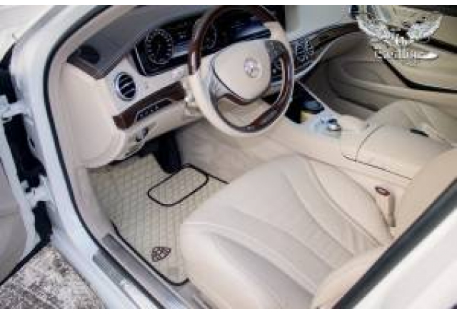 Mercedes-Maybach S-Класс пошив эксклюзивного комплекта ковриков из экокожи
