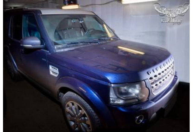 Land Rover Discovery - перетяжка потолка в итальянскую алькантару и покраска потолочного пластика