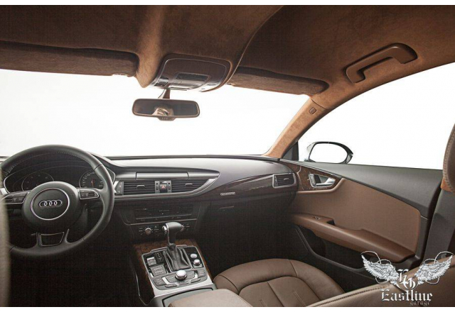 Audi A7 – перетяжка потолка алькантарой