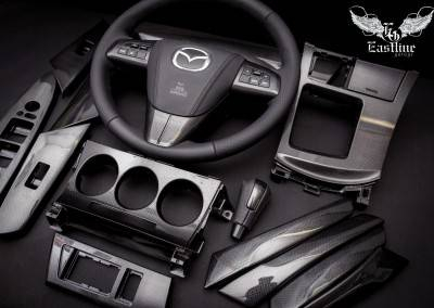 Аквапринт салона Mazda 6 и перетяжка рулевого колеса