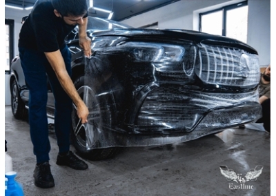 Mercedes-Benz GLE Coupe - оклейка кузова автомобиля полиуретановой пленкой.
