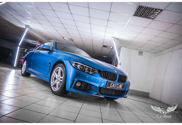  BMW 4-series - эксклюзивный салон с новой перфорацией от Eastline Garage. Перетяжка салона, оклейка авто пленкой, шумоизоляция. 