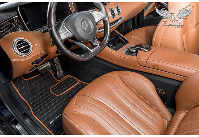 Mercedes-Benz S-Class coupe (C217) пошив комплекта ковриков из фактурной немецкой экокожи