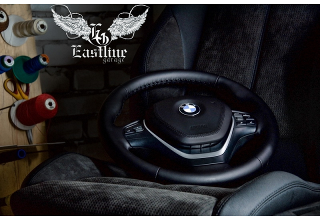 BMW 3-series F30 – комплексная перетяжка салона экокожей и алькантарой