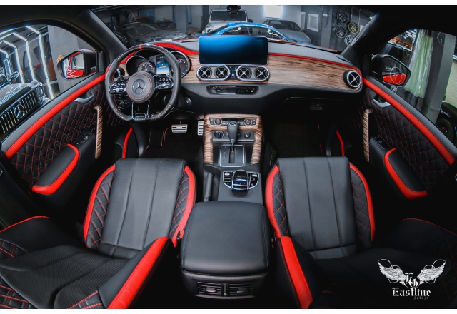 Mercedes-Benz X-class – комплексная перетяжка салона автомобиля в тюнинг-ателье Eastline Garage