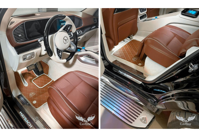 Mercedes-Maybach GLS  - премиальный комплект кожаных ковров в салон автомобиля.