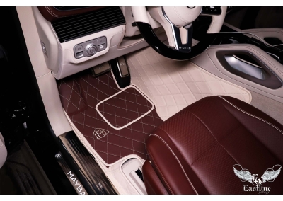 Комплект премиальных ковров из высококачественной экокожи для Mercedes-Maybach GLS