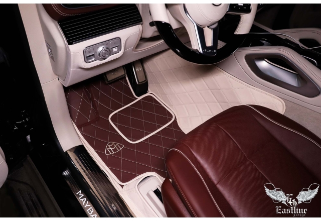 Комплект премиальных ковров из высококачественной экокожи для Mercedes-Maybach GLS