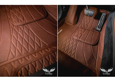 BMW X5M – пошив индивидуального комплекта ковров в цвет салона автомобиля