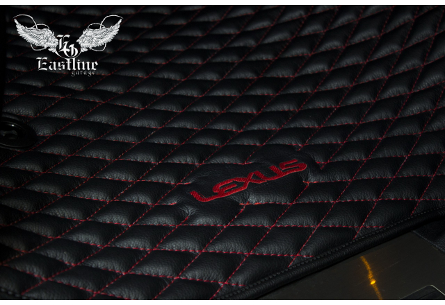 Lexus LX 570 - коврики из экокожи (кожаный пол)